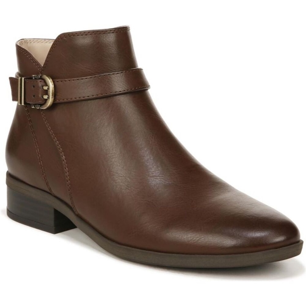 SOUL Naturalizer Womens Rosaline Brown Faux Leather‎ Ankle Booties Shoes